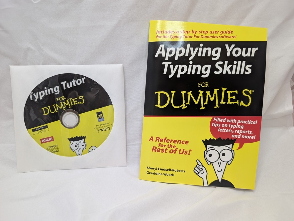 Typing Tutor For Dummies Software (PC CD-ROM) + Reference Book