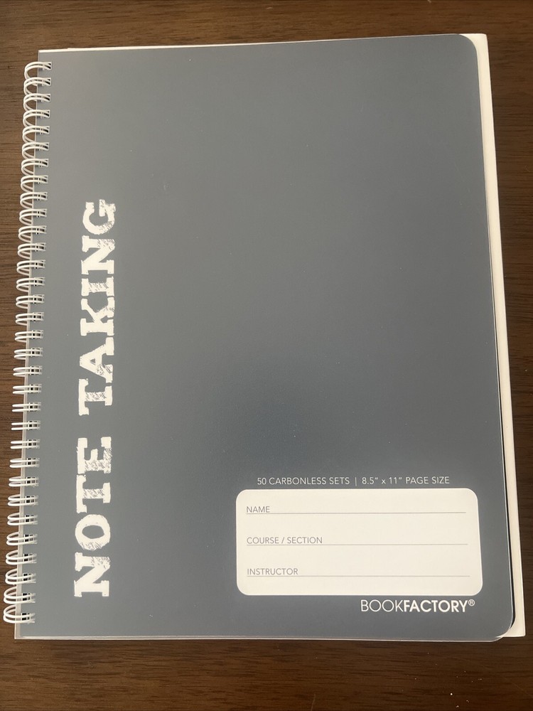 Carbonless Notebook BookFactory Note Taking Notebook