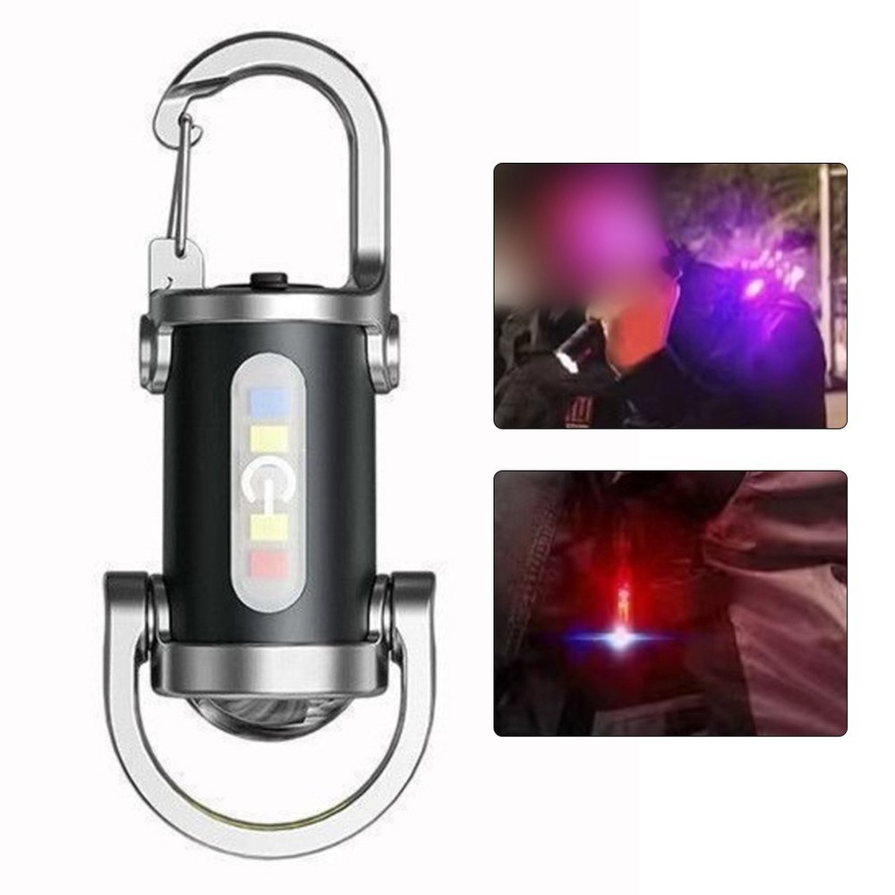 For Outdoor Mini Keychain Flashlight With USB  Functionality