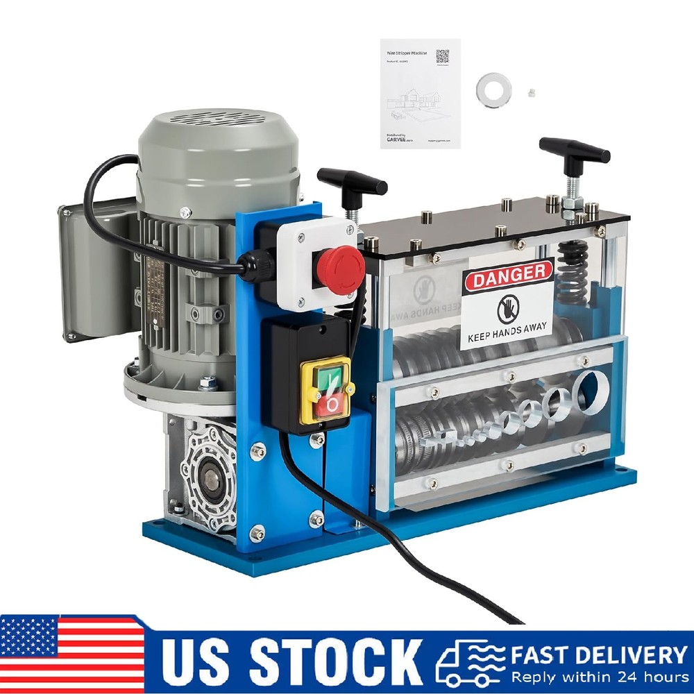 Electric Wire Stripper Machine, 0.06"-1.5" Automatic Copper Cable Stripper 370W