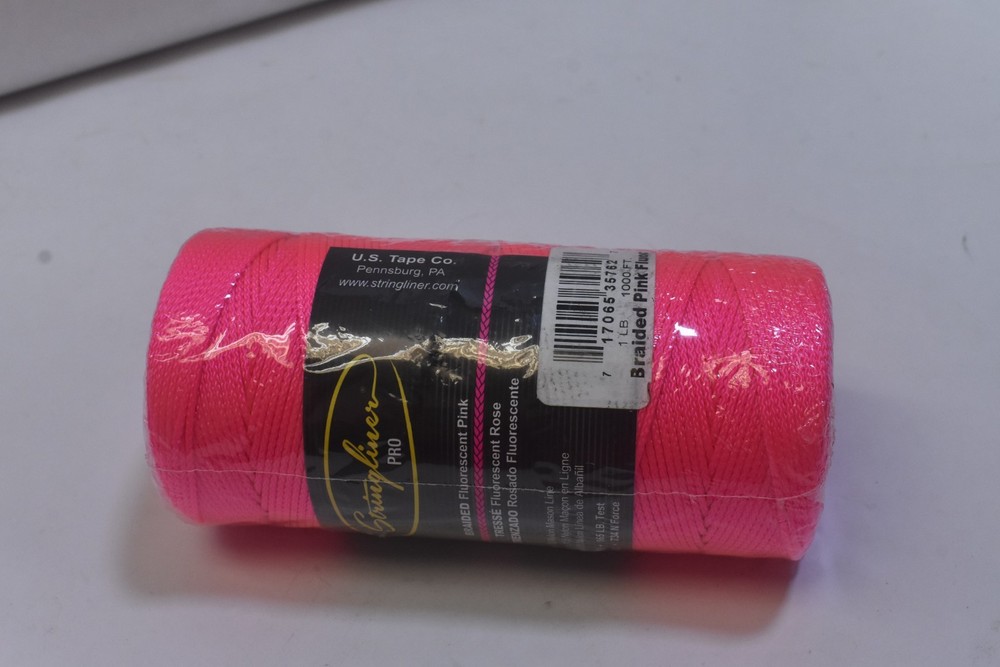 Stringliner Pro #18 Construction Roll Braided Fluorescent Pink 1000' L