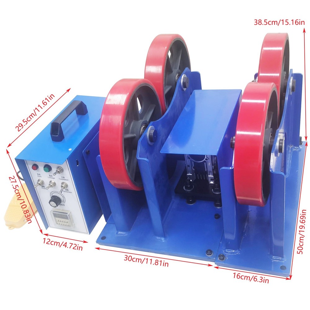 1T Timer-Controlled Welding Turning Roller Welding Roller Positioner 20-800mm