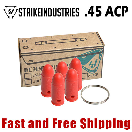 Strike Industries 45 ACP Dummy Rounds Snap-Caps/Practice/Training/Polymer 5-Pack