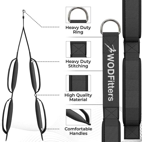 Tricep Pull Down Rope Exercise Machine Attachments Cable Anti Slip Pulldown Rope