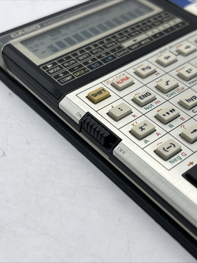 Casio FX-4000P Calculator with Case and Guide Untested NICE 1990's