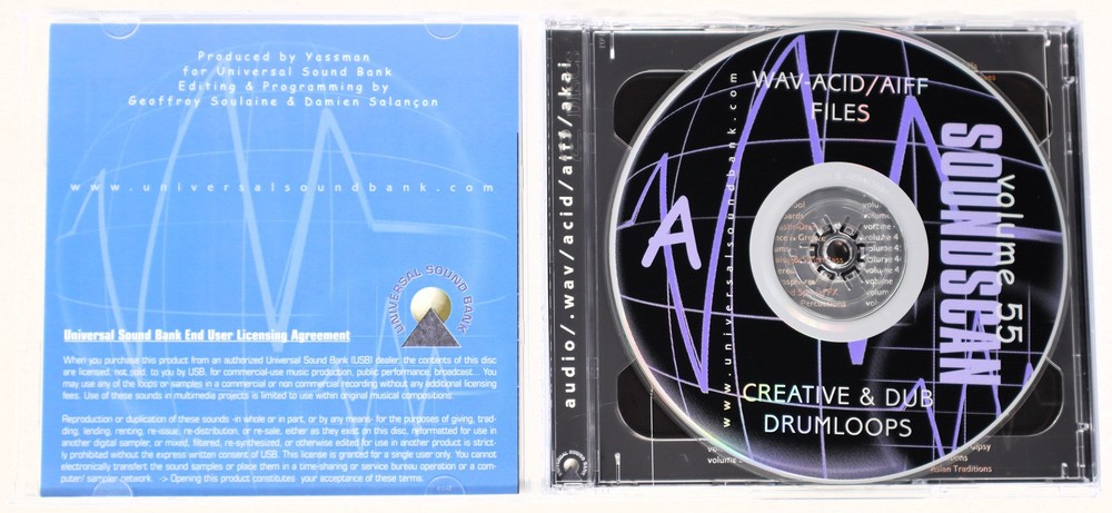 USB Soundscan 55 Creative & Dub Drumloops Akai Sample/Sound Library/Sampling CD