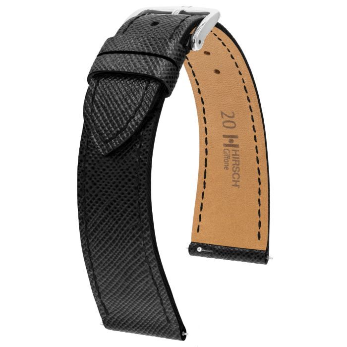 Hirsch Watch Strap Giffone Black With Quick Release 20Mm 22Mm