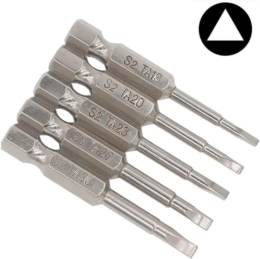 5 Piece Magnetic Triangle Screwdriver Bit, S2 Steel Triangular Screwdriver Bi...