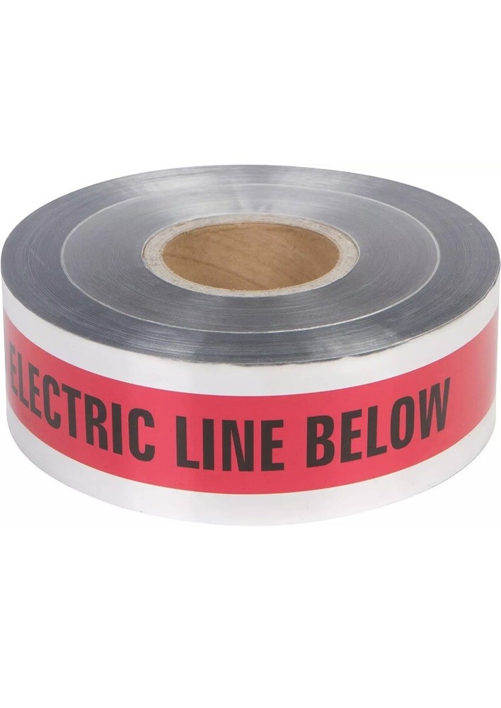 Underground Electrical Foil Lined Caution Tape – 3" Width – Detectable from 12-2