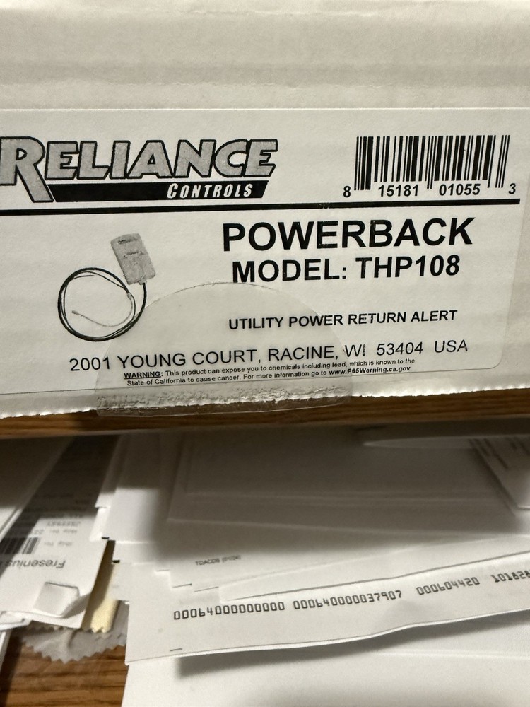 Reliance Controls THP108 EMW3561925, Multi