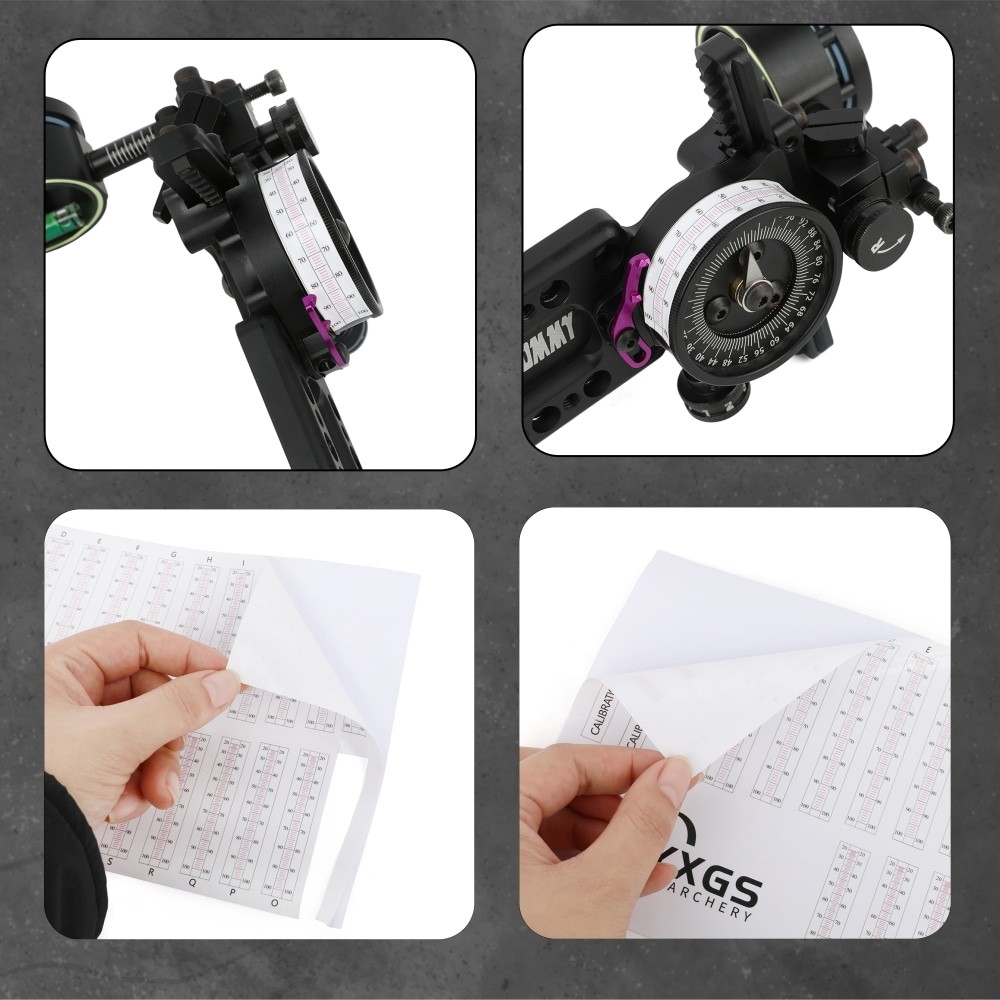 Archery 10X Extended Range Replacement Sight Tape Practice Yardage Tapes Target