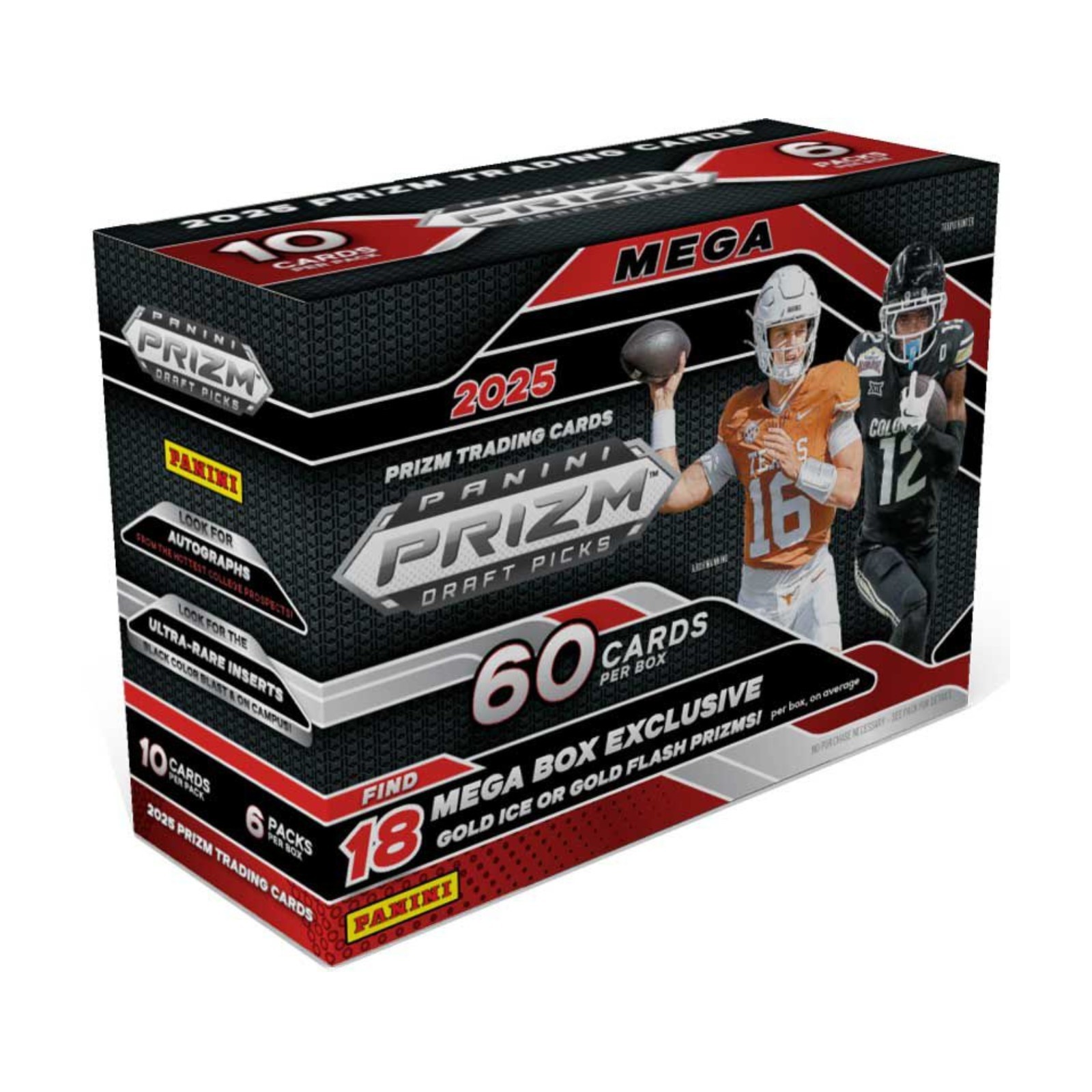 2025 Panini Prizm Draft Picks Collegiate Football 60ct Mega Box | Factory Sealed