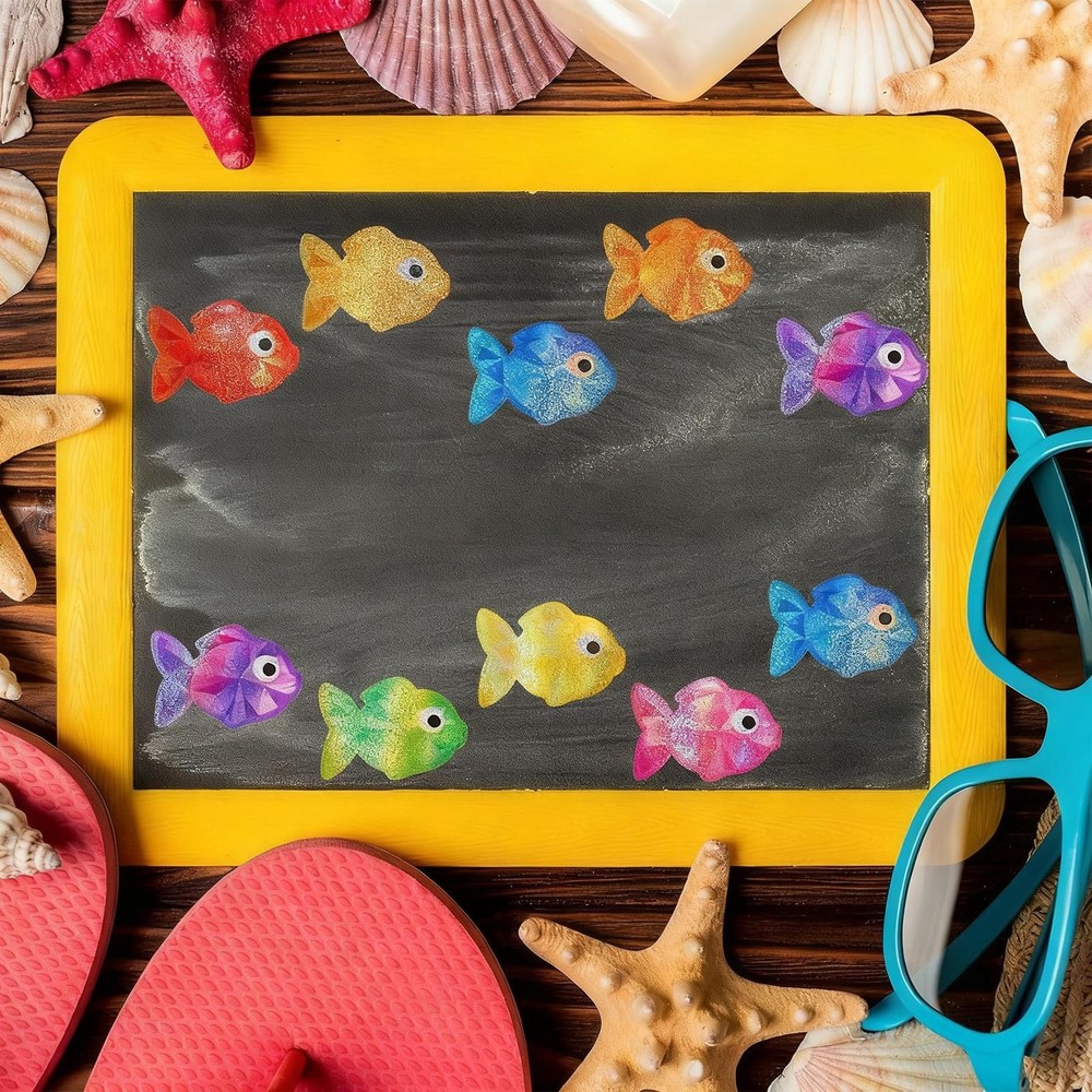 Fish Stickers 500 Sheets Assorted Fade-Proof Motivational Fish