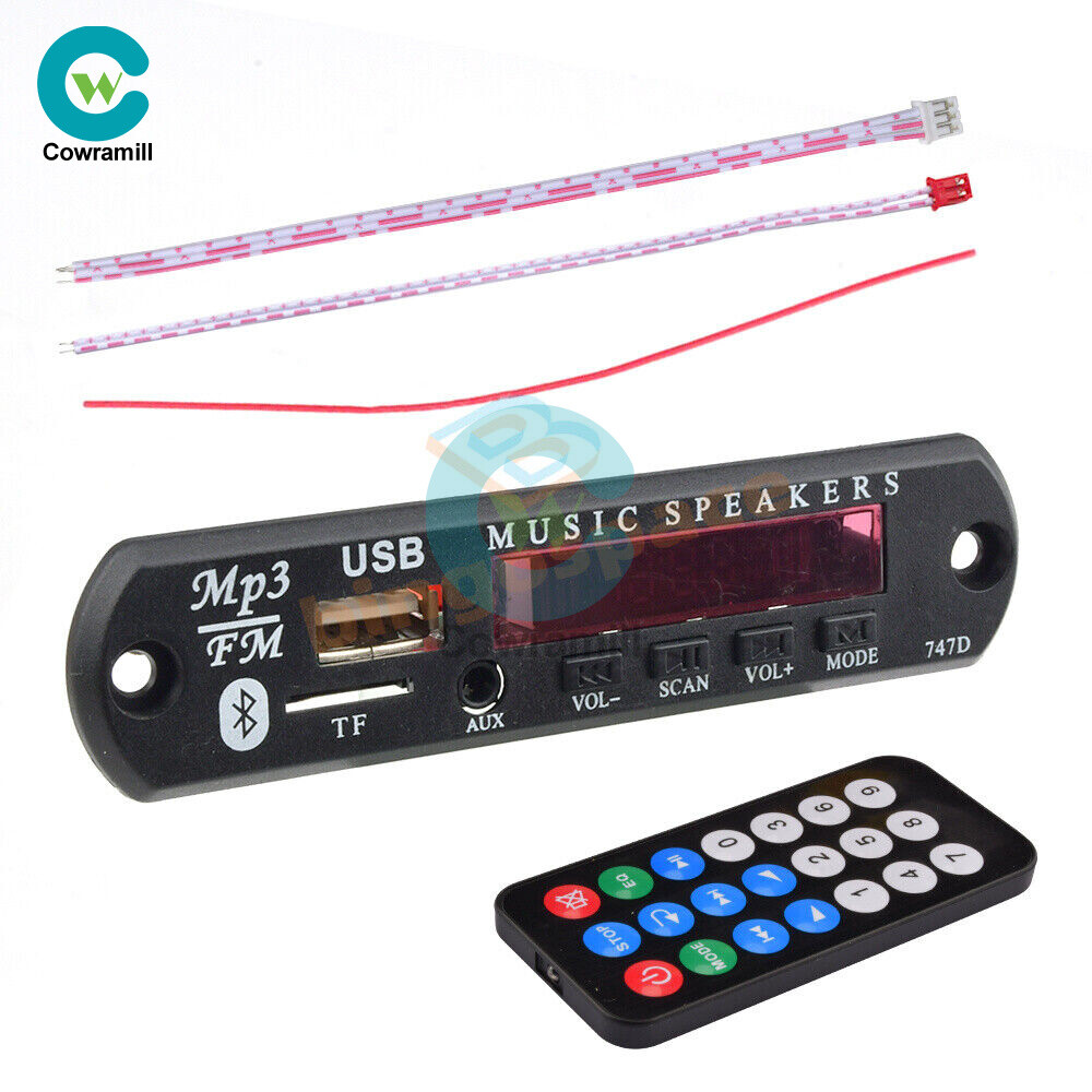 9V 12V MP3 WMA Decoder Board Audio Module Bluetooth 5.0 Music Remote Control Car