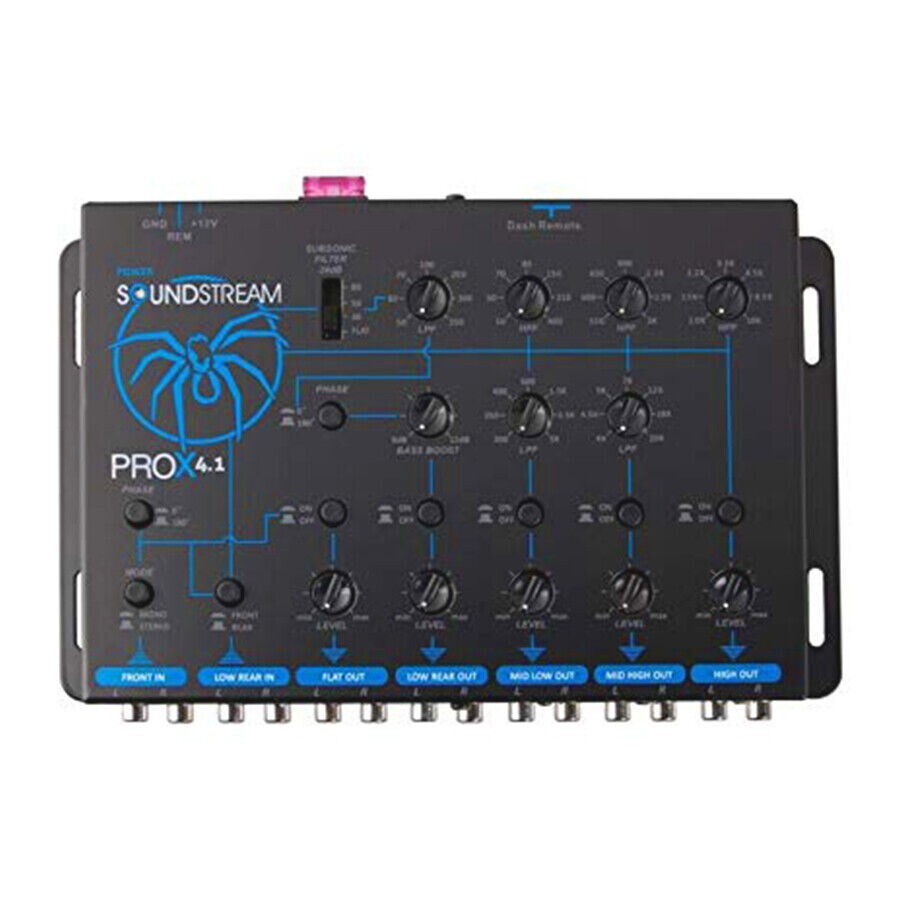 Soundstream PROX4.1 4-Way Electronic Bass Reconstruction Processor for High SPL