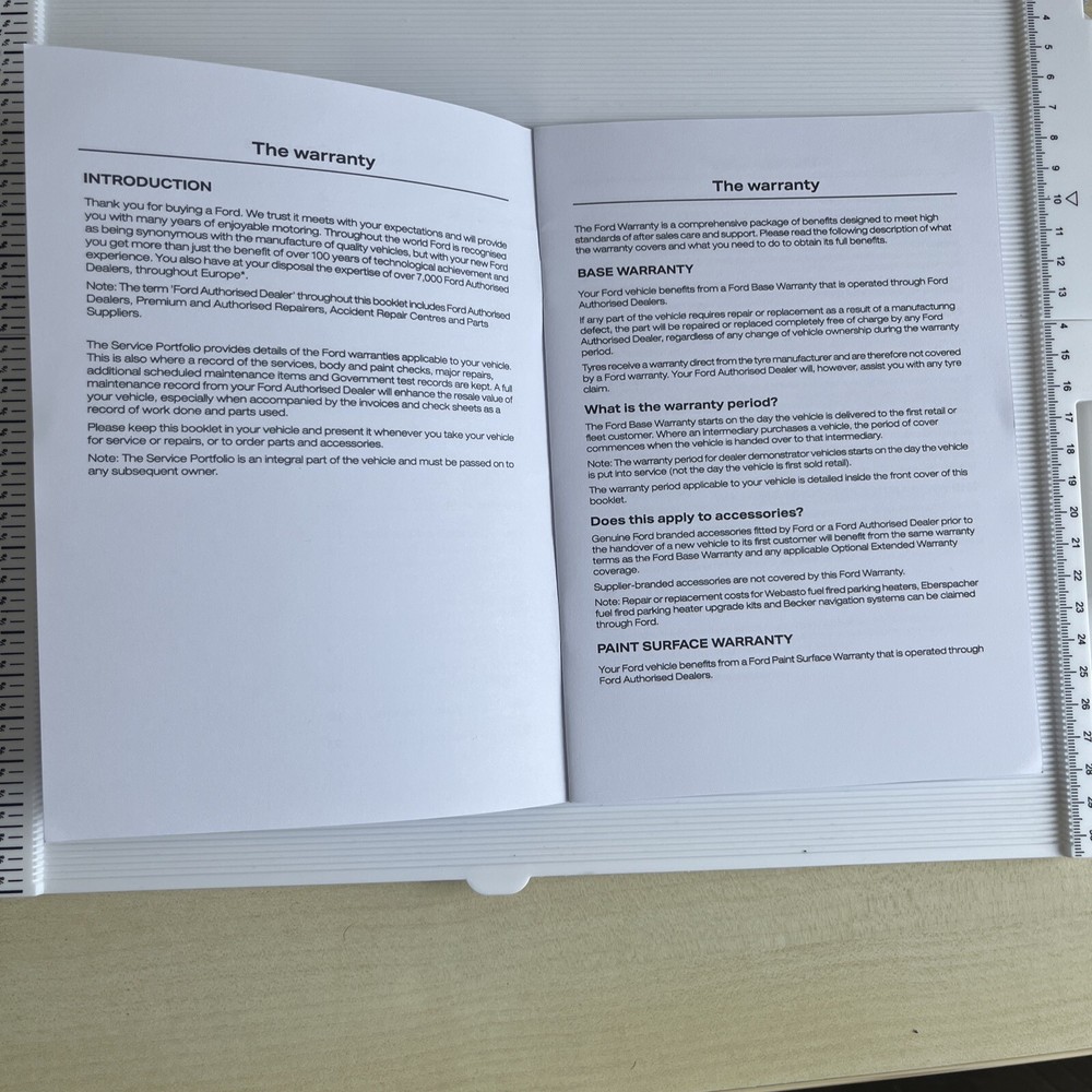 Ford Galaxy S-Max Service Book Blank