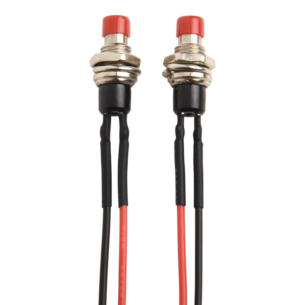 10 Pack Mini Push Button Pre-Wired Momentary N/O OFF-ON Switch 3A10cm Wire