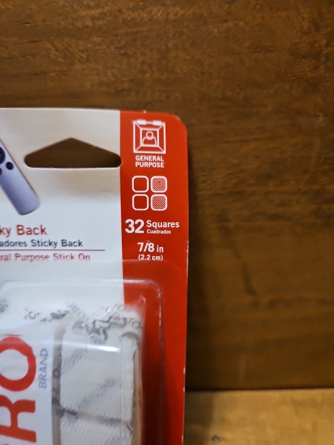 VELCRO(R) Brand STICKY BACK Squares 7/8" 32 Pack White - New Sealed - N1