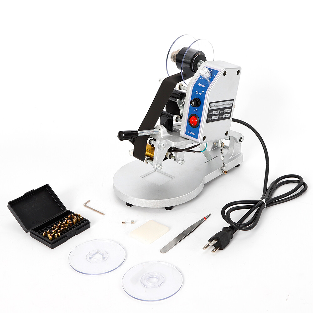 Manual Hot Stamp Printer Ribbon Hot Foil Stamping Printer Date Code Machine 110V