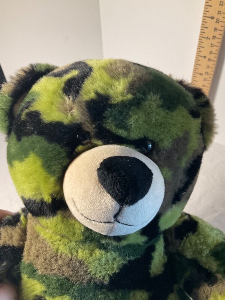 Build a bear camouflage bear plush 15”
