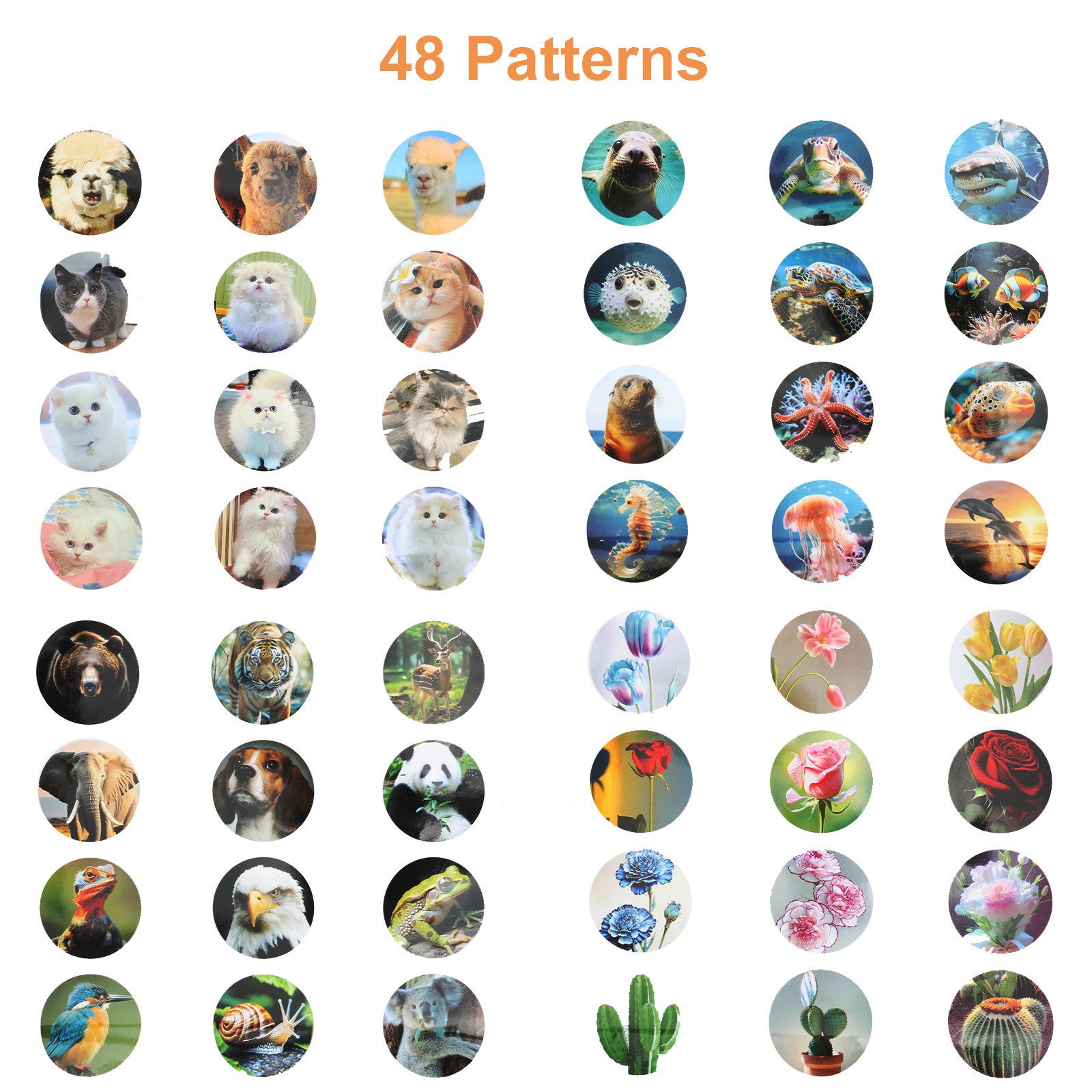 Badge Making Machine Kit 48 Patterns DIY Button Pin Maker w/ Cutter Magic Paper