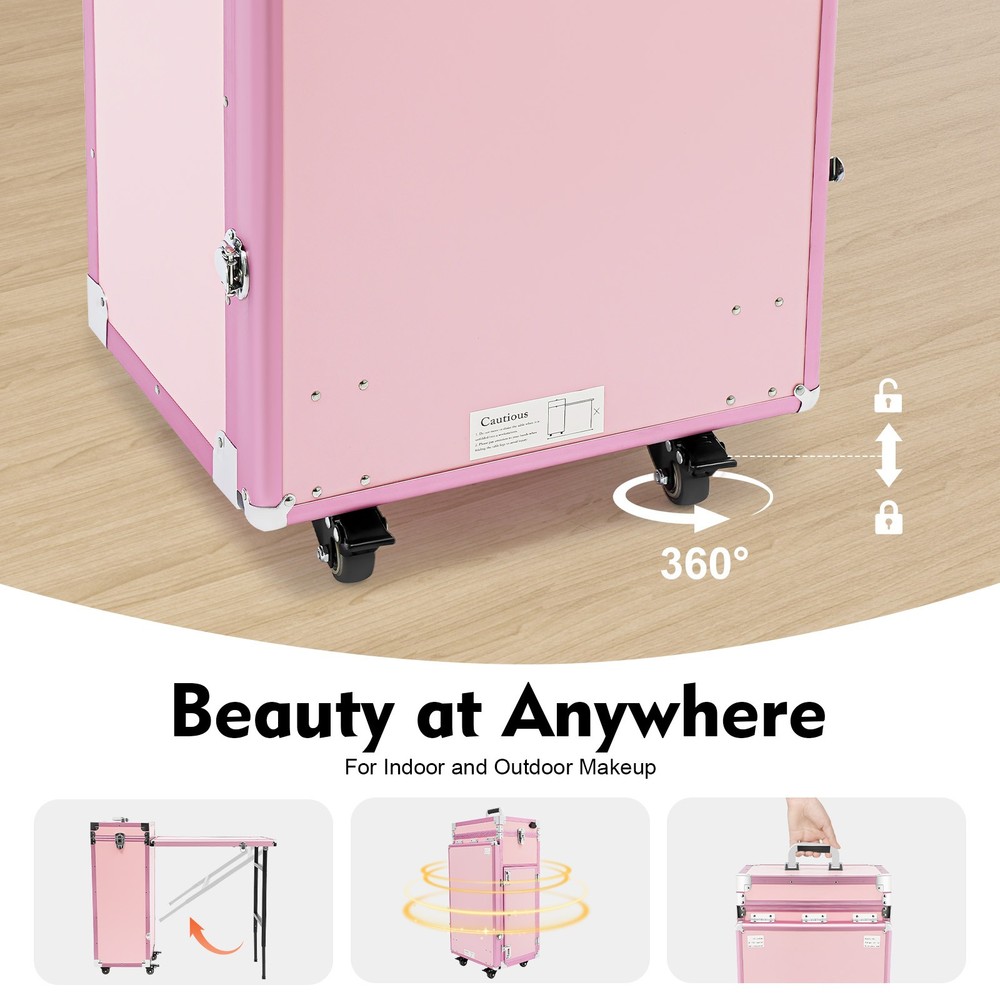 Foldable Nail Desk, Professional Makeup Storage Manicure Dressing Table