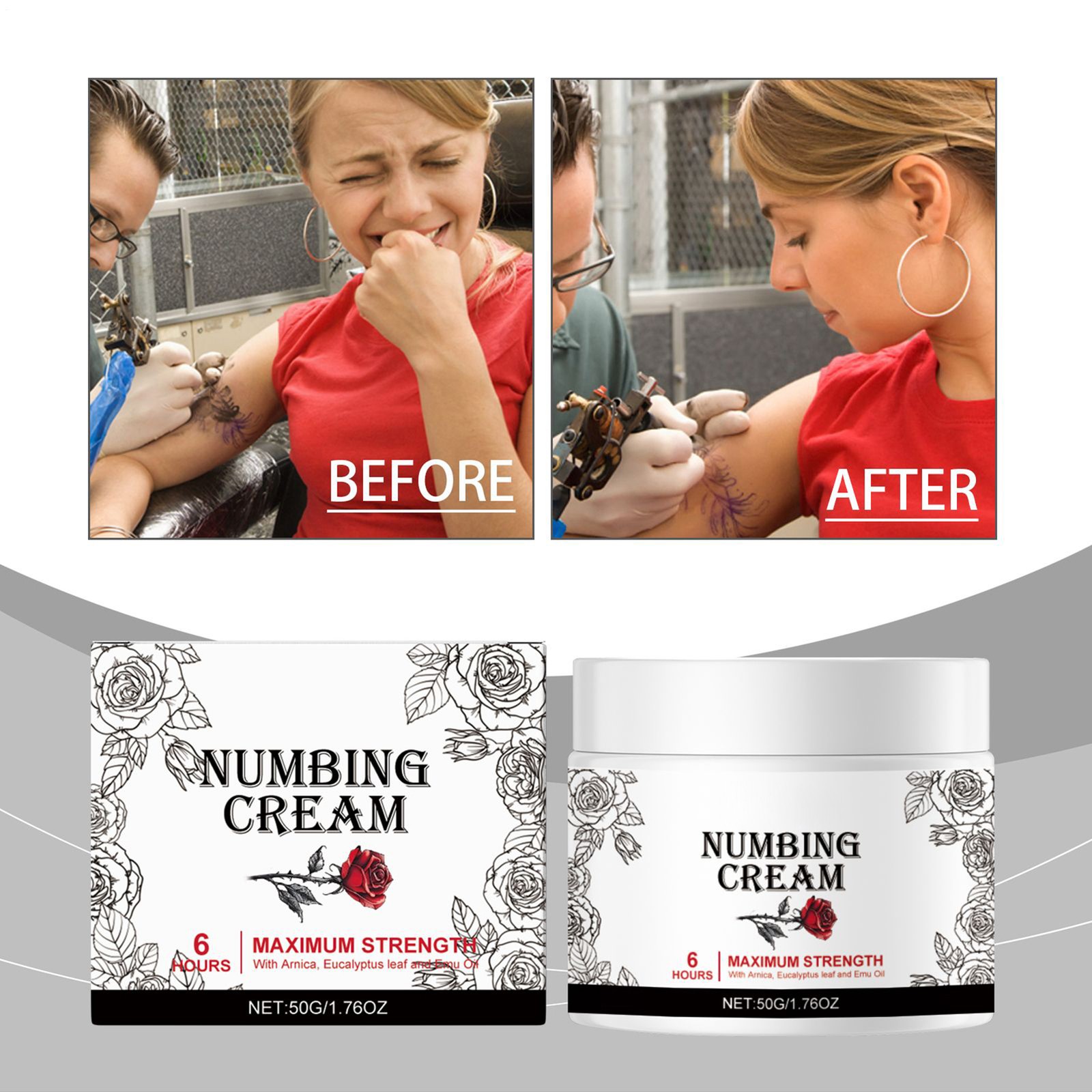 New Tattoo Numibing Cream Gel 50g - Calming Moisturizer Moisturizing Lotion