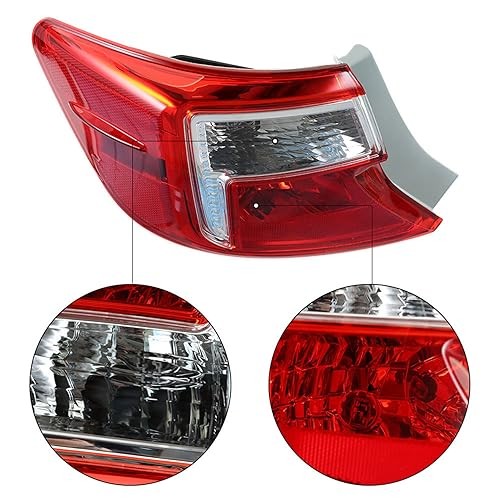 Tail Light Assembly Brake Lamp Left Driver Side Replacement for Camry 2012