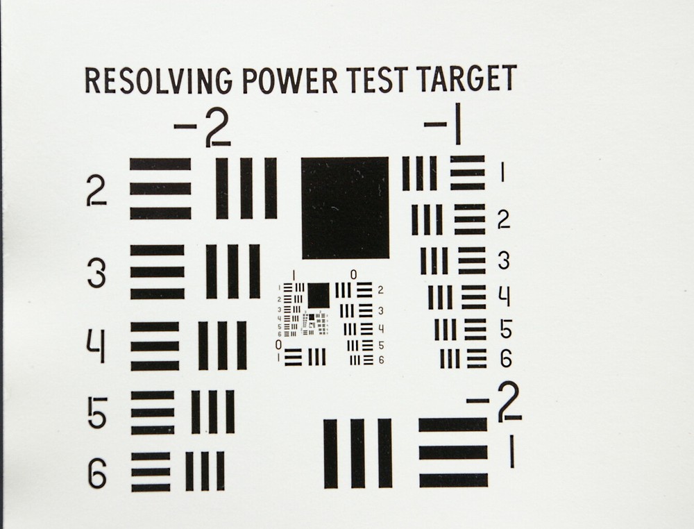 Resolving Power Test Target *Optical Resolution Test Target* 4" x 5" Glossy
