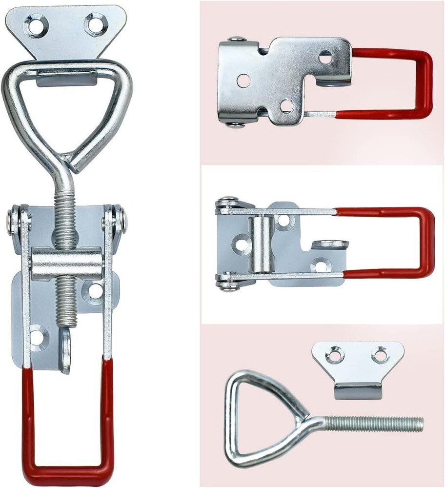 2 PCS Heavy Duty Toggle Clamp Latch 4003 Adjustable Hardware, 7.5inch