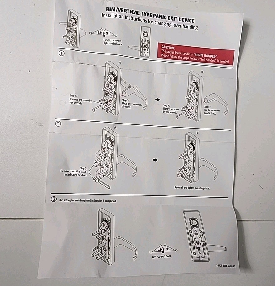 PAMEX E5000/LS-AL-SC PANIC EXIT DEVICE