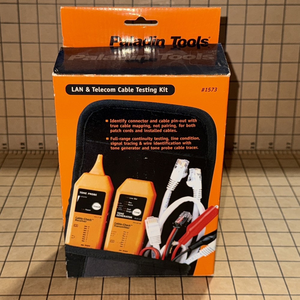 Paladin Tools 1573 Tone & Probe Plus Cable Check - LAN & Telecom Cable Test Kit