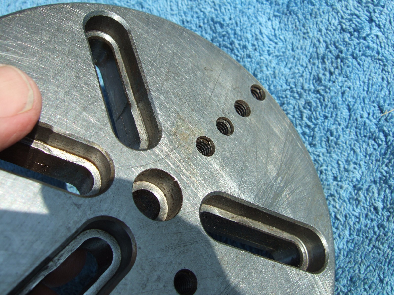 FIXTURE PLATE ROUND 6 inch TAPPED XLNT TOOLMAKER MACHINIST INSPECT GRIND MILL