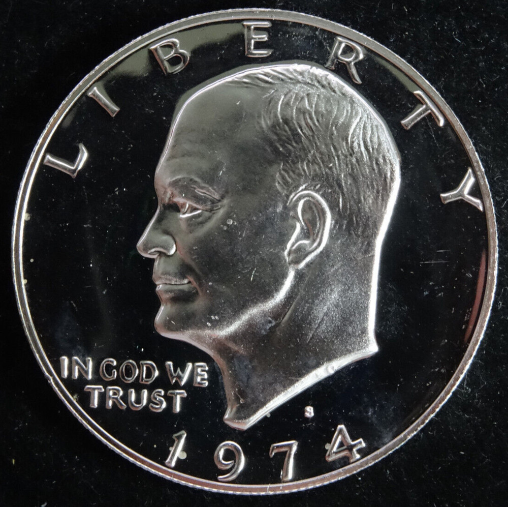 1974-S Eisenhower Silver Dollar Proof 40% Silver $1 US Mint Coin