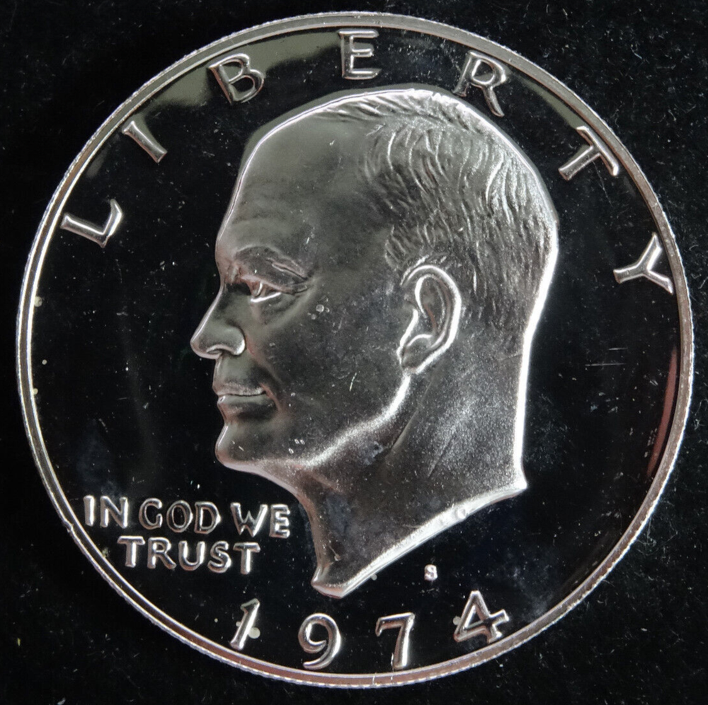 1974-S Eisenhower Silver Dollar Proof 40% Silver $1 US Mint Coin