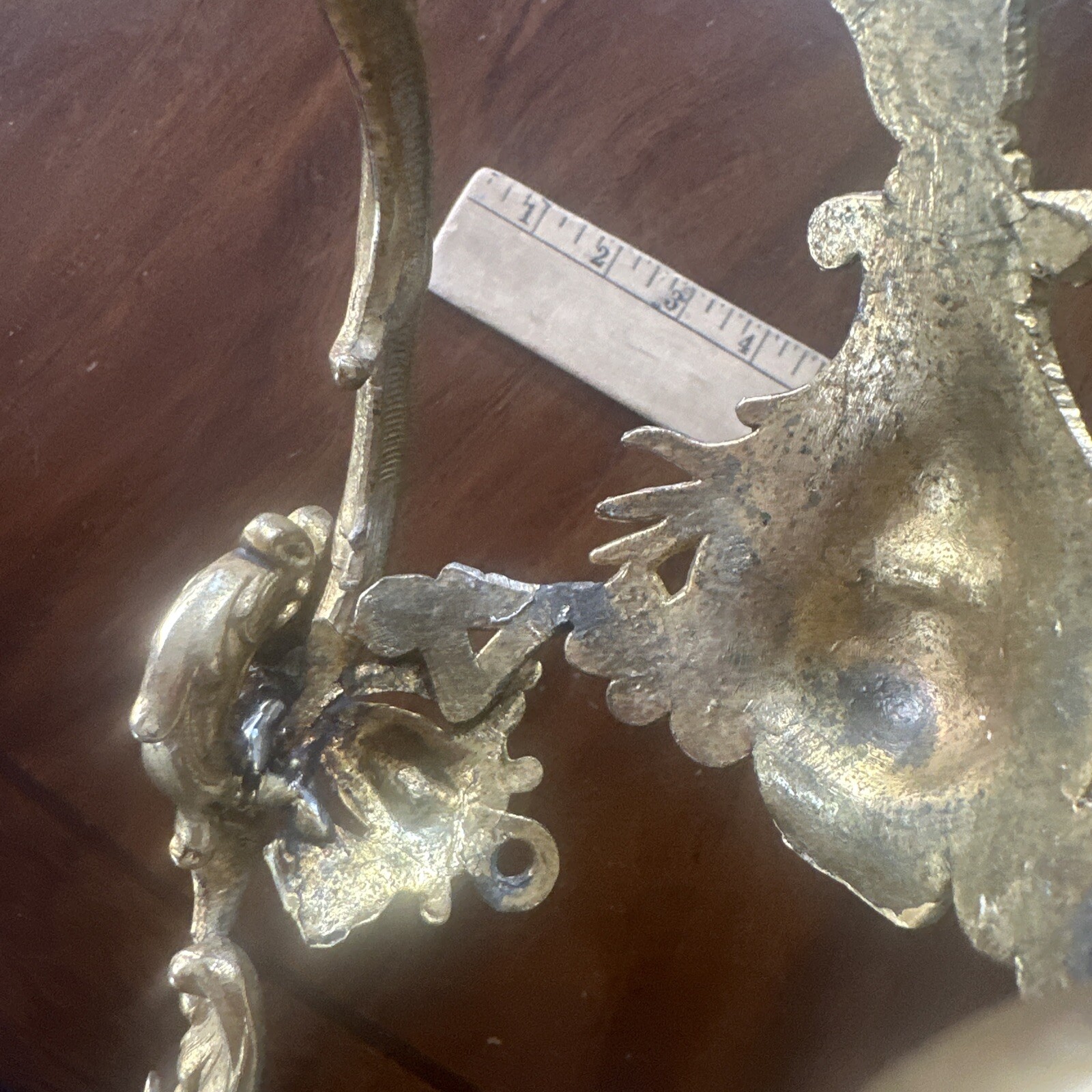 Vintage Brass Victorian Wine Holder Jesus Head