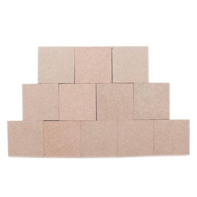 Little Birdie MDF Shape Square 12/Pkg-5Cm