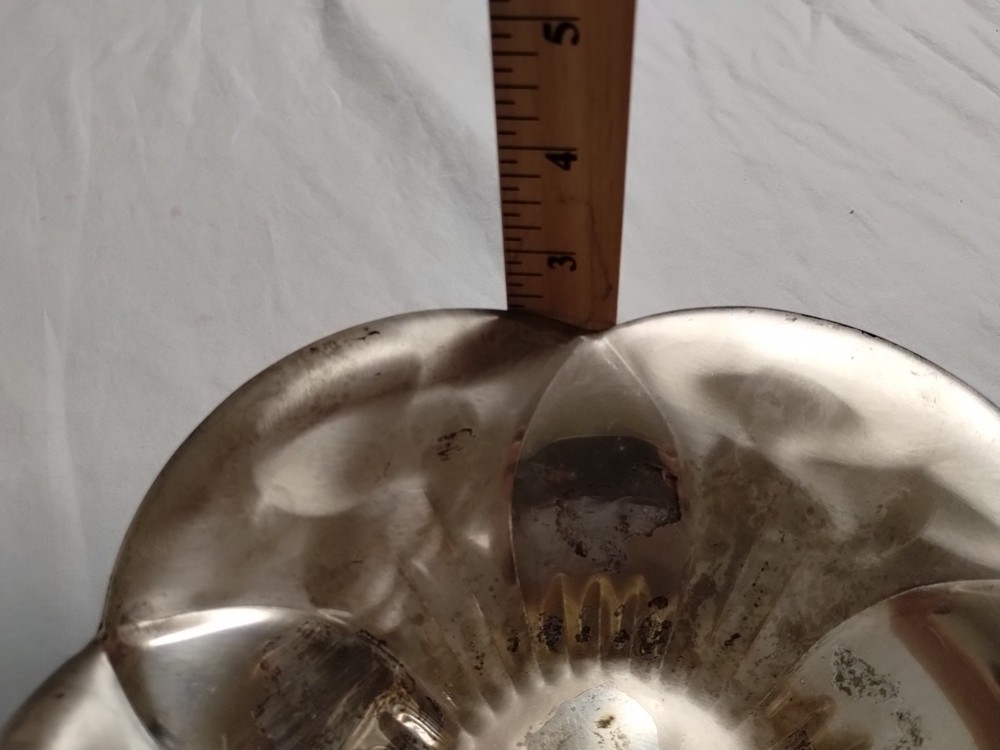 Silver Plated Dish 5 Petal Bowl Pearlized by Jubilee Vintage Silverware