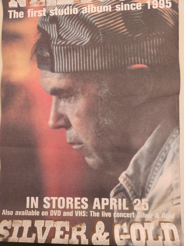 Neil Young Poster 2000 11x17 Good + Condition!!