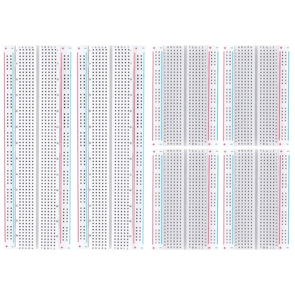 Breadboard, 6PCS Bread Board, Breadboard Kit Includes 2PCS 830 Point + 4PCS 400