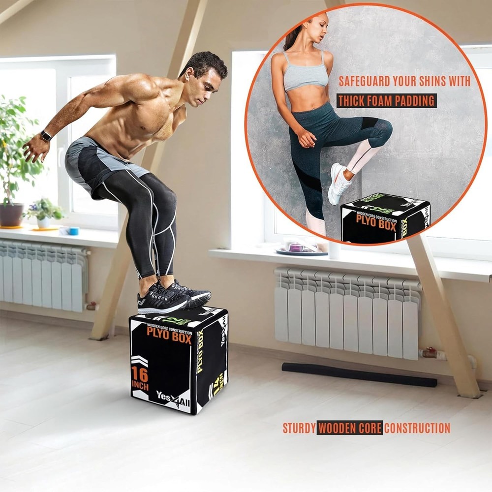Durable 3-Layer Plyo Box with Vinyl Cover