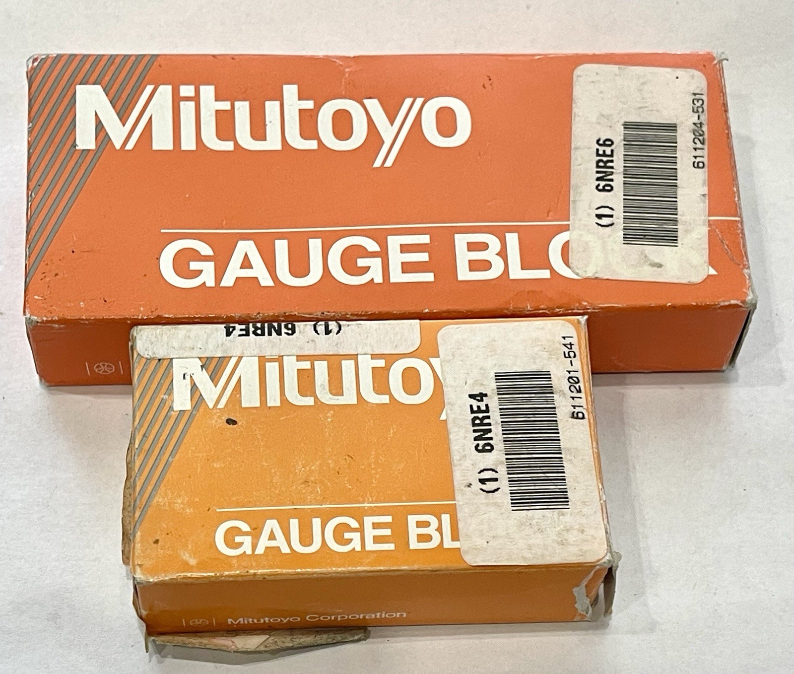 Lot of 2 Mitutoyo Gauge 4” 611204-531 12L, 1” 611204-541 12L Precision Blocks