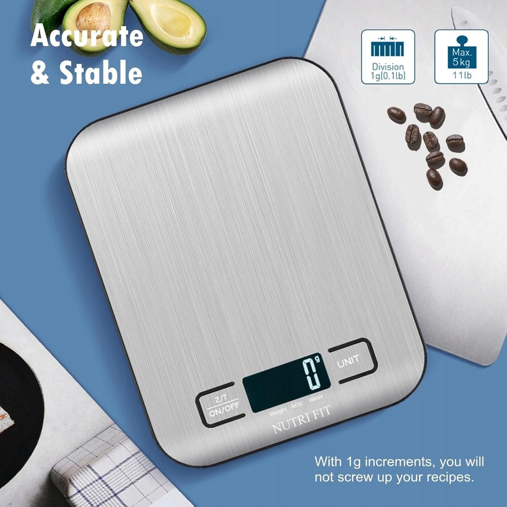 User-Friendly Digital Kitchen Scale – Backlit Display & 1g Accuracy for Cooking