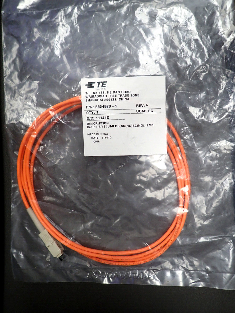 TYCO SC-SC MULTIMODE FIBER OPTIC CABLE 2 METER ROHS 5504970-4