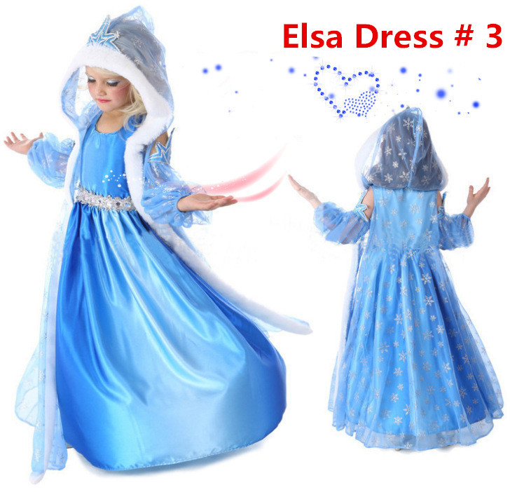 Gorgeous Queen Elsa & Princess Anna Costume Cosplay Party Dress Up