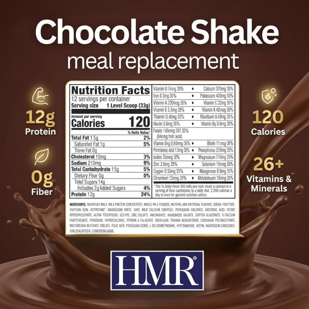 Chocolate meal replacement shake powder for nutrition