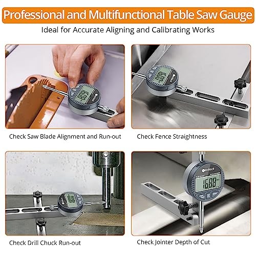 0-1'' Digital Dial Indicator Table Saw Gauge Suitable for Table Saws Silver