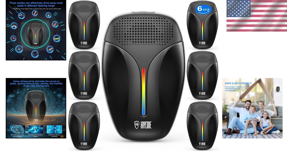 2025 Ultrasonic Insect Repeller 6-Pack - Eco-Friendly Pest Control Solution