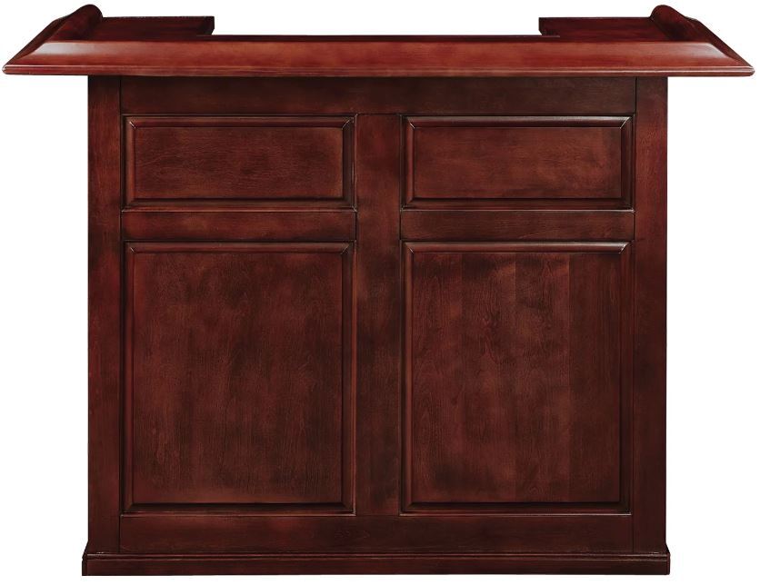 Premium Solid Wood Home Dry Bar with Ample Storage - English Tudor 60"