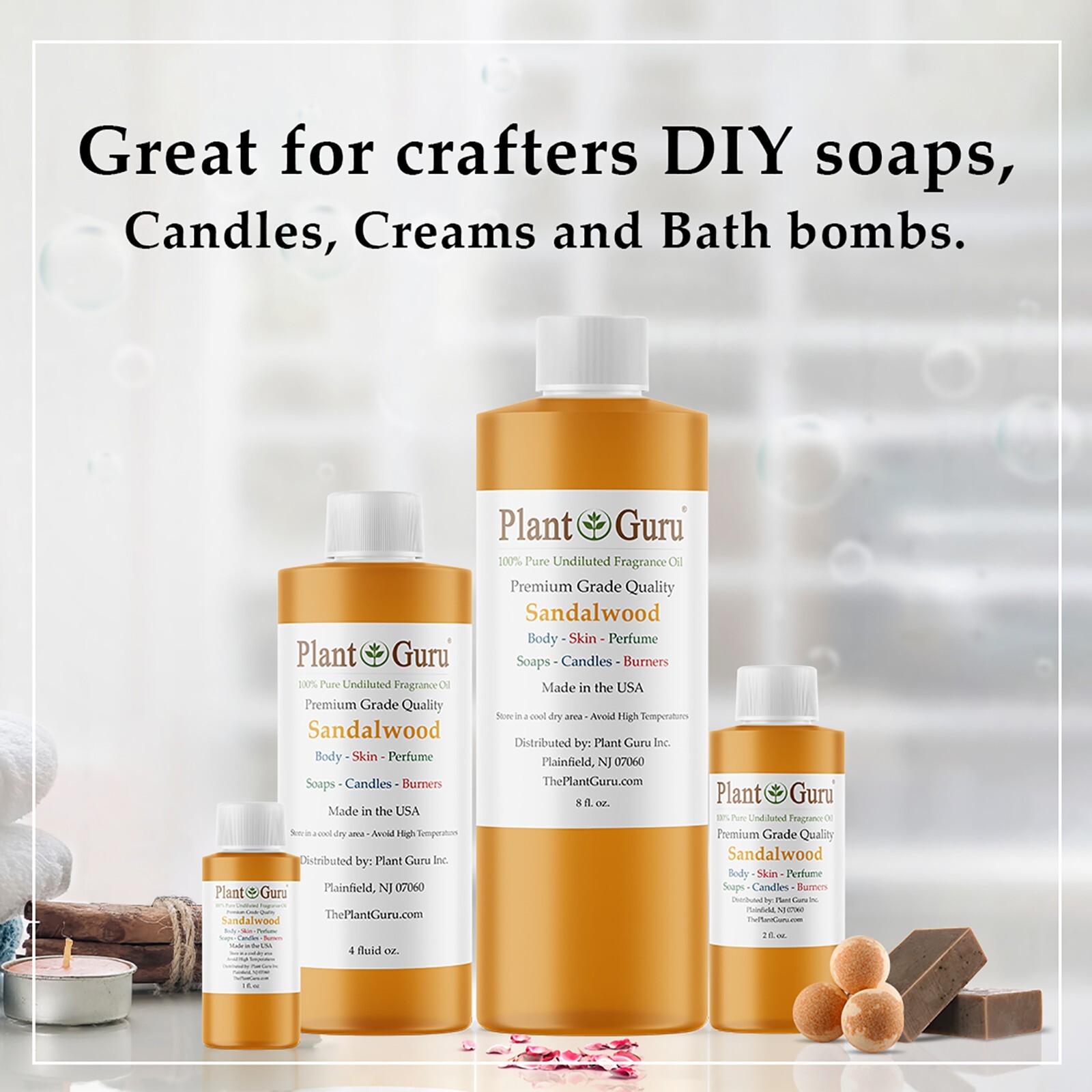 Sandalwood Fragrance Oil For Candle, Soap Making, Diffuser and Burners